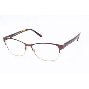 NEW CHELSEA MORGAN unisex cm20202 rectangle eyeglasses in brown gold